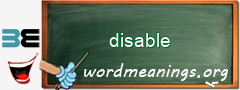 WordMeaning blackboard for disable